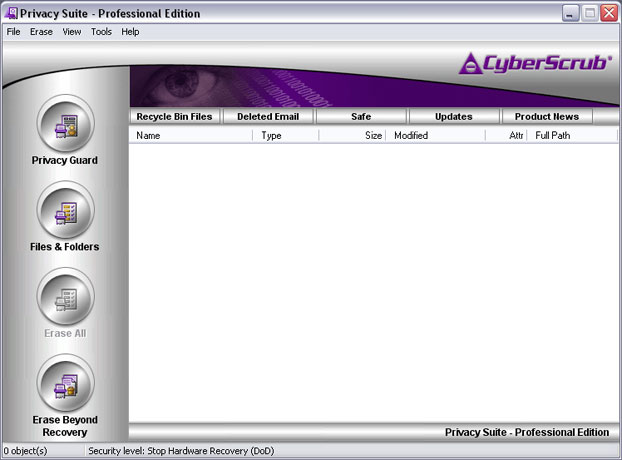 CyberScrub Privacy Suite 5.1 screenshot